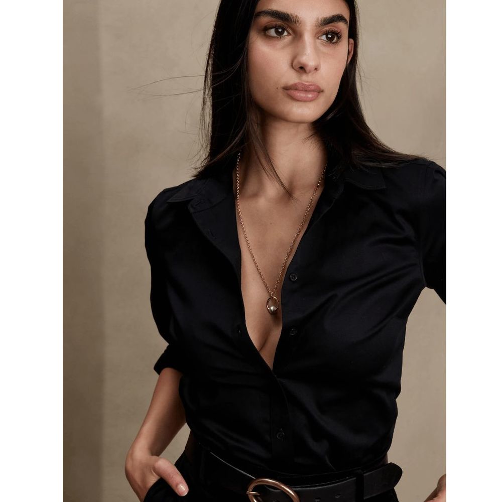 Elegant Black Women's Top
